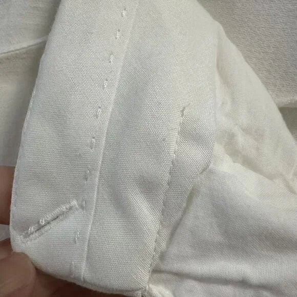 ZARA Women's White High-Waisted Straight-Leg Pants - Picture 8 of 16